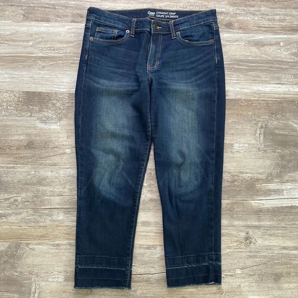 GAP Jeans Straight Crop Coupe 3/4 Droite Womens Size 6